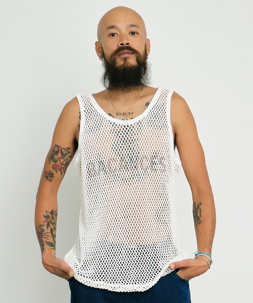 BACANCES ALL INCLUSIVE（バカンサスオールインクルーシブ）の「BC MESH MARINA TANKTOP [B LOGO]（タンクトップ・メンズ・ブラック/ホワイト・L/XL）」の16枚目の写真