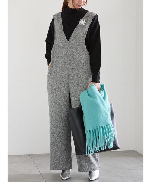 Te chichi(テチチ)の「ワンポイント刺繍マフラー(ストール/ショール・レディース・オフホワイト/グレー/ブラック/ミント・F)」の13枚目の写真