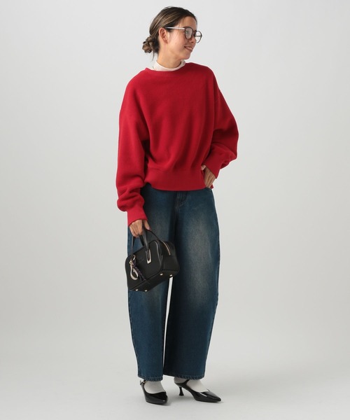 BAYFLOW（ベイフロー）の「[前後で着られる]2WAYフリースショートカーディガン（カーディガン/ボレロ・レディース・ベージュ/チャコール/レッド・FREE）」の20枚目の写真