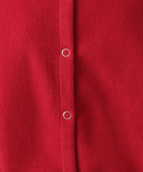 BAYFLOW（ベイフロー）の「[前後で着られる]2WAYフリースショートカーディガン（カーディガン/ボレロ・レディース・ベージュ/チャコール/レッド・FREE）」の5枚目の写真