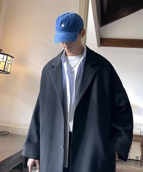 セール】オーバーサイズリラックスシングルテーラードジャケット