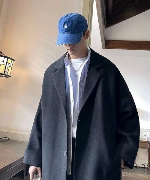 セール】オーバーサイズリラックスシングルテーラードジャケット