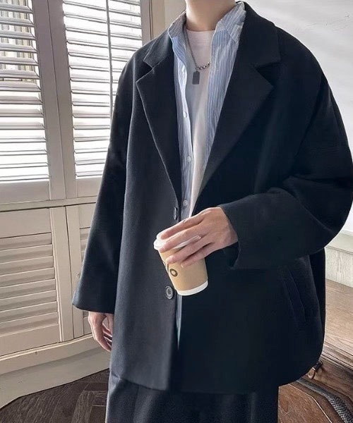 セール】オーバーサイズリラックスシングルテーラードジャケット
