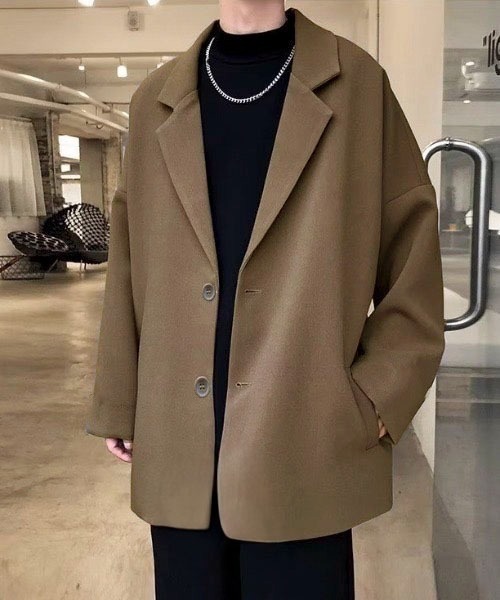 セール】オーバーサイズリラックスシングルテーラードジャケット