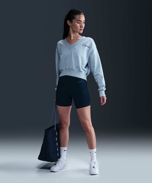 NIKE リメイク クロップド丈 プルオーバー 古着 グレー Lサイズ NIKE リメイク プルオーバーパーカー クロップド丈 古着 グレー