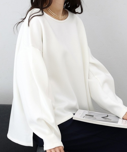 Aletta vita(アレッタビータ)の「ダンボール袖タックボートネックプルオーバー(Tシャツ/カットソー・レディース・オフホワイト/ブラック/ベージュ・FREE)」の20枚目の写真