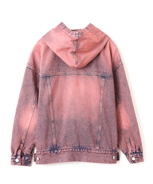 atmos pink ウォッシュデニムジャケット atmos pink Denim Docking Jacket BLUE（アトモス ピンク デニム