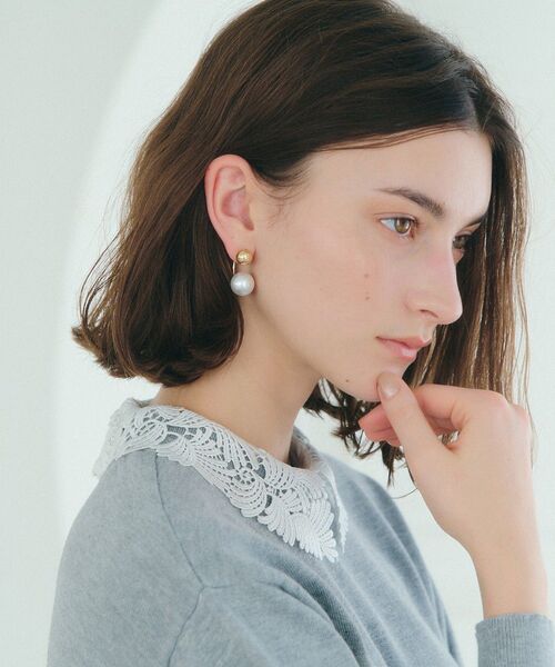 YECCA VECCA（イェッカヴェッカ）の「メタルボールパールキャッチピアス（ピアス（両耳用）・レディース・ゴールド/シルバー・FREE）」の4枚目の写真