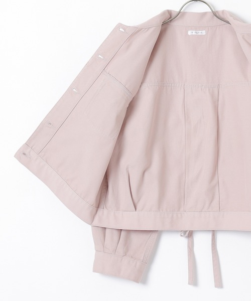 Honeys(ハニーズ)の「レースアップGジャン(デニムジャケット・レディース・ピンク/インディゴブルー/ライトインディゴブルー・L/LL/M/S)」の9枚目の写真