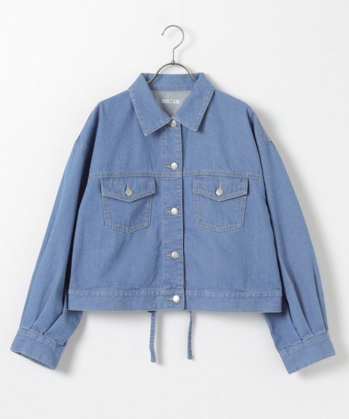 Honeys(ハニーズ)の「レースアップGジャン(デニムジャケット・レディース・ピンク/インディゴブルー/ライトインディゴブルー・L/LL/M/S)」の11枚目の写真