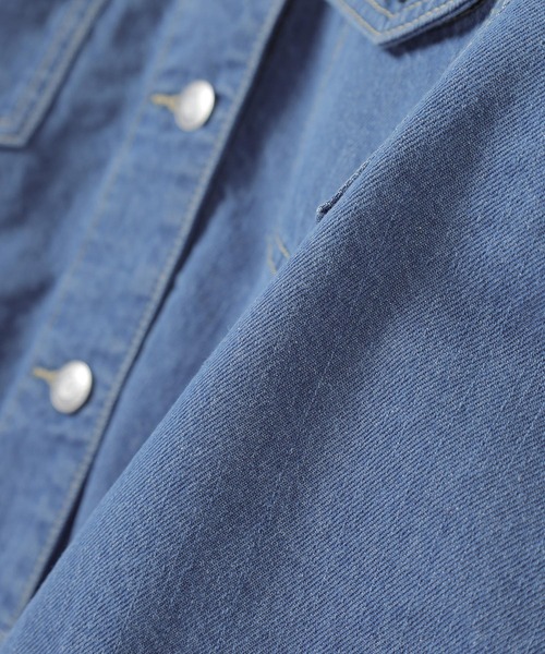 Honeys(ハニーズ)の「レースアップGジャン(デニムジャケット・レディース・ピンク/インディゴブルー/ライトインディゴブルー・L/LL/M/S)」の14枚目の写真