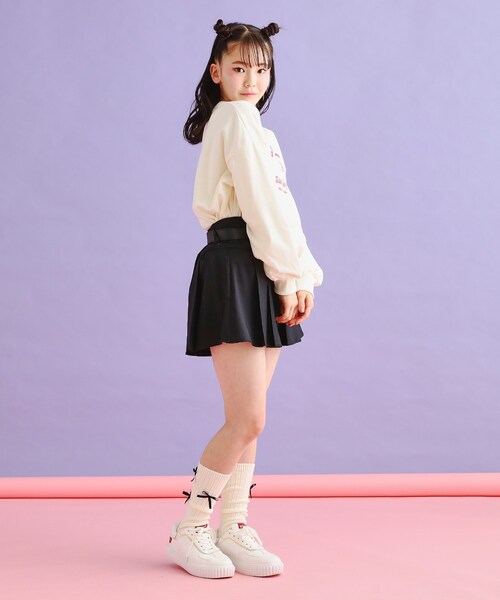 PINK-latte（ピンクラテ）の「◆ベルト付きプリーツスカート（スカート・キッズ・グレー/ベージュ系その他4/ブルー系6/ブラック・15 /16/14/13）」の15枚目の写真