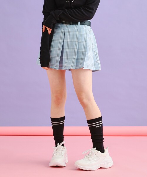 PINK-latte（ピンクラテ）の「◆ベルト付きプリーツスカート（スカート・キッズ・グレー/ベージュ系その他4/ブルー系6/ブラック・15 /16/14/13）」の13枚目の写真