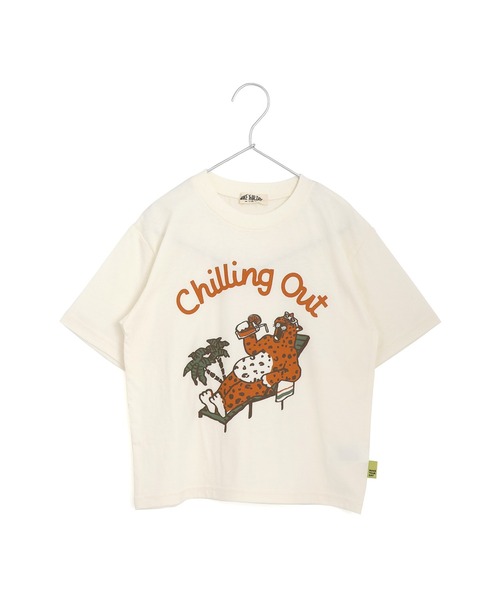 MAKE YOUR DAY(メイクユアデイ)の「Chilling Out 半袖Tシャツ■150.160cm(Tシャツ/カットソー・キッズ・オフホワイト/ミント/イエロー・150/160)」の1枚目の写真