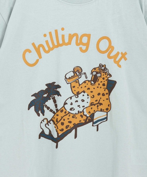 MAKE YOUR DAY(メイクユアデイ)の「Chilling Out 半袖Tシャツ■150.160cm(Tシャツ/カットソー・キッズ・オフホワイト/ミント/イエロー・150/160)」の5枚目の写真