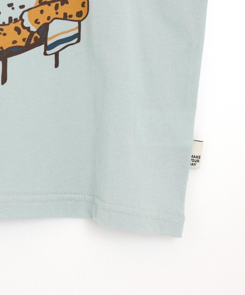 MAKE YOUR DAY(メイクユアデイ)の「Chilling Out 半袖Tシャツ■150.160cm(Tシャツ/カットソー・キッズ・オフホワイト/ミント/イエロー・150/160)」の6枚目の写真