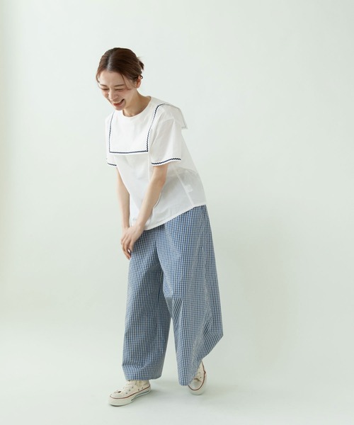 PAR ICI(パーリッシィ)の「江戸炊きストライプ/チェック ワイドパンツ(その他パンツ・レディース・ストライプ/チェック・FREE)」の10枚目の写真