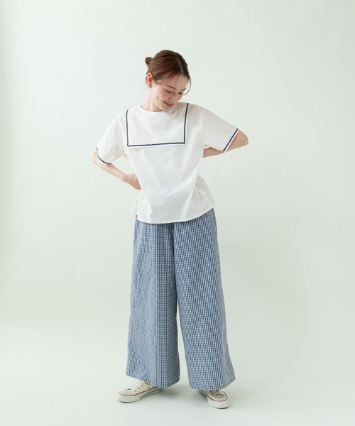 セール】江戸炊きストライプ/チェック ワイドパンツ（その他