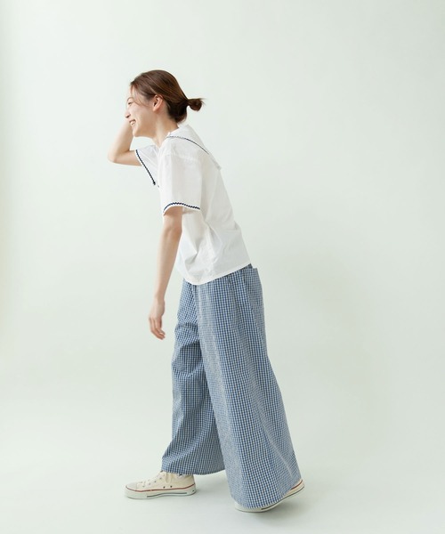 PAR ICI(パーリッシィ)の「江戸炊きストライプ/チェック ワイドパンツ(その他パンツ・レディース・ストライプ/チェック・FREE)」の11枚目の写真