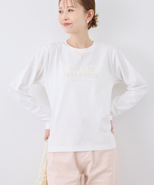 ROPE' PICNIC（ロペピクニック）の「RENU/アソートロゴロングTシャツ（Tシャツ/カットソー・レディース・ホワイト/ブラック/ピンク・38）」の10枚目の写真