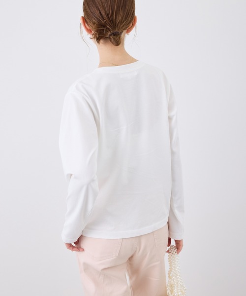 ROPE' PICNIC（ロペピクニック）の「RENU/アソートロゴロングTシャツ（Tシャツ/カットソー・レディース・ホワイト/ブラック/ピンク・38）」の11枚目の写真