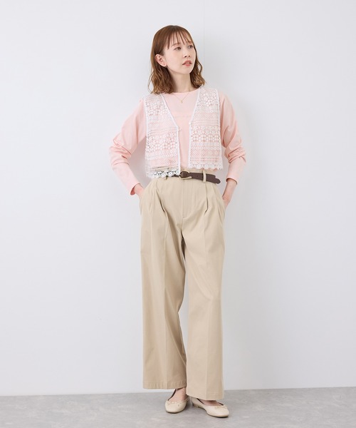 ROPE' PICNIC（ロペピクニック）の「RENU/アソートロゴロングTシャツ（Tシャツ/カットソー・レディース・ホワイト/ブラック/ピンク・38）」の12枚目の写真