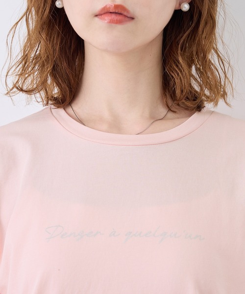 ROPE' PICNIC（ロペピクニック）の「RENU/アソートロゴロングTシャツ（Tシャツ/カットソー・レディース・ホワイト/ブラック/ピンク・38）」の19枚目の写真