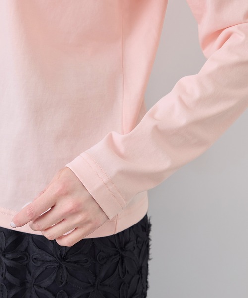 ROPE' PICNIC（ロペピクニック）の「RENU/アソートロゴロングTシャツ（Tシャツ/カットソー・レディース・ホワイト/ブラック/ピンク・38）」の21枚目の写真