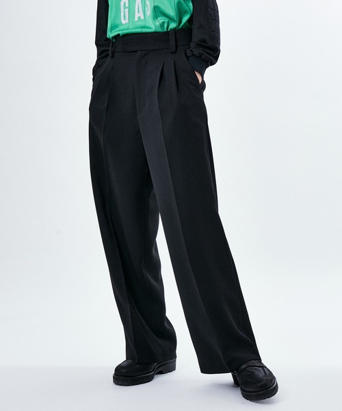 M TO R(ムウトアール)の「W POCKET WIDE SLACKS PANTS(SETUP)(スラックス・レディース・ブラック/ベージュ系その他・40/38/42)」の22枚目の写真