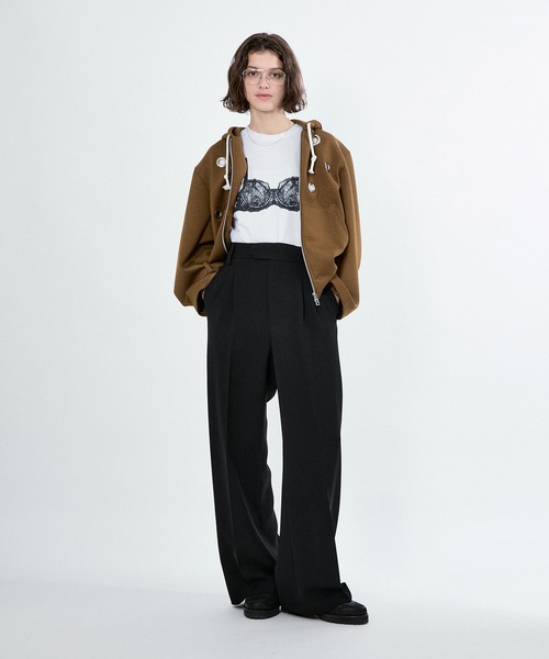 M TO R(ムウトアール)の「W POCKET WIDE SLACKS PANTS(SETUP)(スラックス・レディース・ブラック/ベージュ系その他・40/38/42)」の19枚目の写真