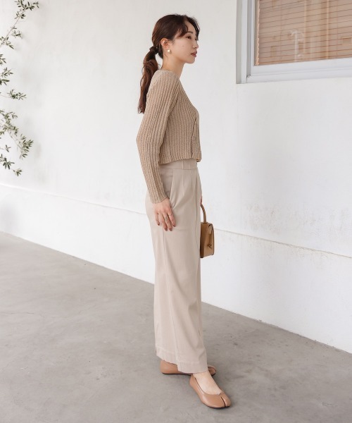 Bab（バブ）の「レイヤードデザインニットトップス（ニット/セーター・レディース・ブラック/ベージュ/ブラウン/アイボリー/グレー・FREE）」の20枚目の写真