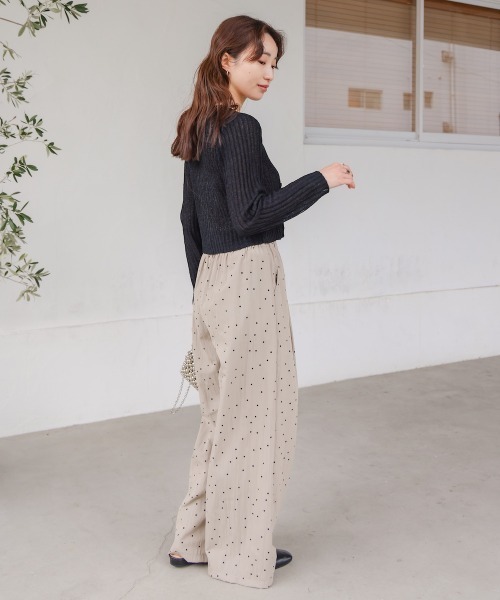 Bab（バブ）の「レイヤードデザインニットトップス（ニット/セーター・レディース・ブラック/ベージュ/ブラウン/アイボリー/グレー・FREE）」の14枚目の写真