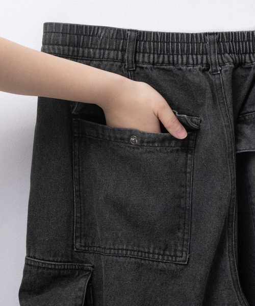 NAVY(ネイビー)の「WIDE CARGO PANTS ワイドカーゴパンツ(カーゴパンツ・メンズ・ブラック/カーキ/ブラック系その他/ケミカルウォッシュ/ベージュ・M/L/XL)」の15枚目の写真