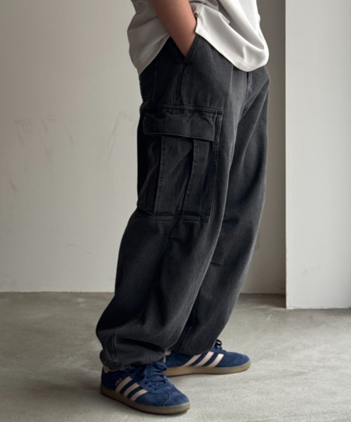 セール】WIDE CARGO PANTS ワイドカーゴパンツ（カーゴパンツ）｜NAVY