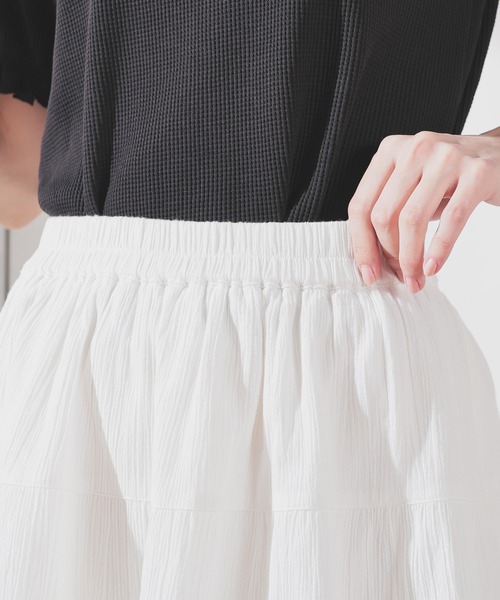 Honeys（ハニーズ）の「ティアードミニスカート（スカート・レディース・ホワイト/ブラック・S/M/L）」の19枚目の写真