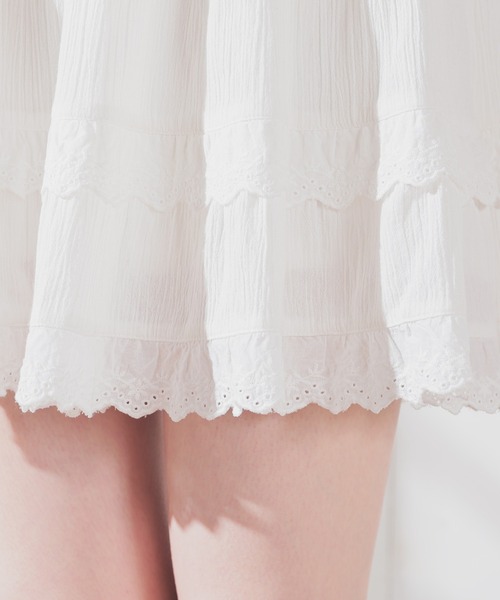 Honeys（ハニーズ）の「ティアードミニスカート（スカート・レディース・ホワイト/ブラック・S/M/L）」の20枚目の写真