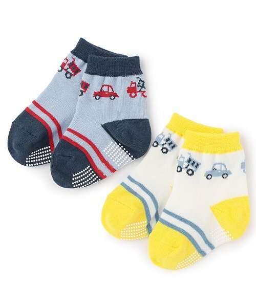 sense of wonder（センスオブワンダー）の「クルマ柄クルーソックス（ソックス/靴下・キッズ・オフホワイト/ブルー・9-11cm/11-13cm/13-15cm/15-17cm/17-19cm）」の7枚目の写真