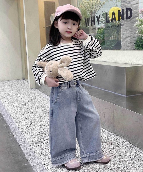 aimoha（アイモハ）の「【aimoha-KIDS-】ワイドデニムパンツ（デニムパンツ・キッズ・ブルー・90/100/110/120/130）」の11枚目の写真