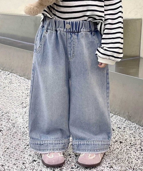 aimoha（アイモハ）の「【aimoha-KIDS-】ワイドデニムパンツ（デニムパンツ・キッズ・ブルー・90/100/110/120/130）」の5枚目の写真