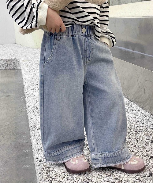 aimoha（アイモハ）の「【aimoha-KIDS-】ワイドデニムパンツ（デニムパンツ・キッズ・ブルー・90/100/110/120/130）」の6枚目の写真