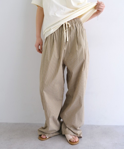 セール】【新色追加】ストライプイージーワイドパンツ（その他パンツ