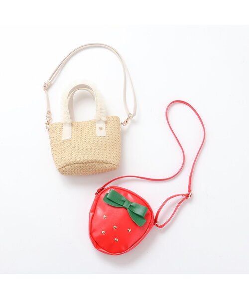 apres les cours(アプレレクール)の「フリルかごポシェット(かごバッグ・キッズ・ベージュ・FREE)」の5枚目の写真