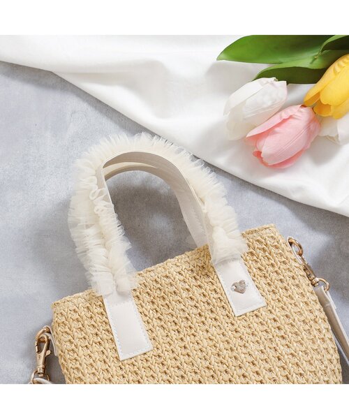 apres les cours(アプレレクール)の「フリルかごポシェット(かごバッグ・キッズ・ベージュ・FREE)」の7枚目の写真