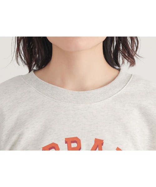 n'OrLABEL(ノアールレーベル)の「カレッジロゴ裏毛スウェット(スウェット・レディース・グリーン/ネイビー/オートミール/杢グレー・FREE)」の16枚目の写真