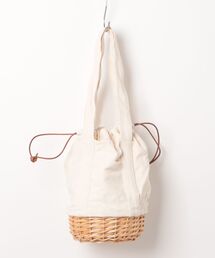 and it_ | 柳×キャンバス生地巾着バッグ（丸底型）(トートバッグ)