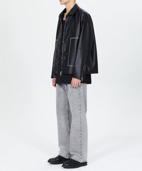 V2（ブイツー）の「V2／8142ステッチレザージャケット（ブルゾン・メンズ・ブラック・LARGE/MEDIUM）」の8枚目の写真