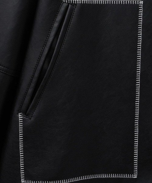 V2（ブイツー）の「V2／8142ステッチレザージャケット（ブルゾン・メンズ・ブラック・LARGE/MEDIUM）」の17枚目の写真