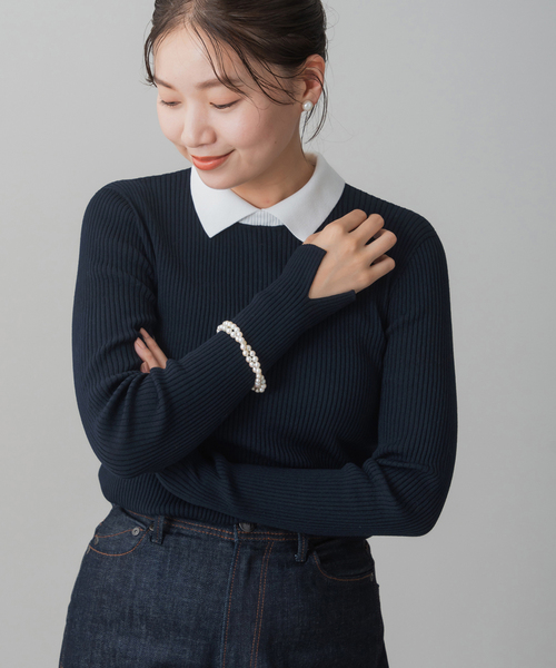 【タグ付新品】SLOBE IENA Ayupiyo 襟付きニット WEB/一部店舗限定》AYUPIYO 襟付きニット | スローブ イエナ