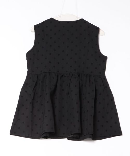 each（イーチ）の「フロッキードットペプラムジップアップノースリベスト（ベスト・レディース・グレー/ブラック/ネイビー・FREE）」の12枚目の写真