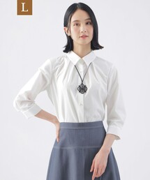 TRANS WORK（トランスワーク）の「【L】【接触冷感】【UV対策】【ウォッシャブル】ファンクションタイプライターシャツブラウス（シャツ/ブラウス）」